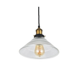 Romilly Tapered Etched Glass French Style Pendant Light - Se Home - thumbnail 6