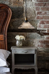 Romilly Tapered Etched Glass French Style Pendant Light - Se Home - thumbnail 2