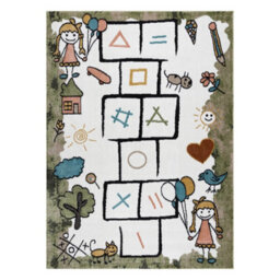 RugsX Carpet Fun Hop For Children, Hopscotch, Animals Green 160X220 Cm - thumbnail 2