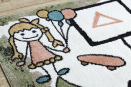 RugsX Carpet Fun Hop For Children, Hopscotch, Animals Green 160X220 Cm - thumbnail 5
