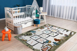 RugsX Carpet Fun Hop For Children, Hopscotch, Animals Green 160X220 Cm - thumbnail 4