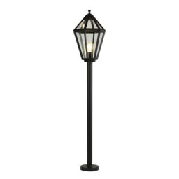 GoodHome Lantern Black Mains-Powered 1 Lamp Outdoor 6 Faces Post Light (H)1200mm - thumbnail 3