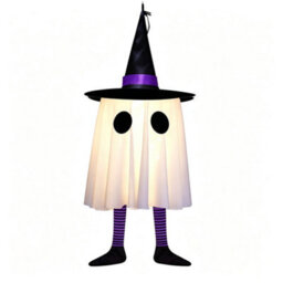 Halloween Ghost String Lights Led Hanging Ghost Fairy Lights For Indoor Outdoor Party Decor Purple - thumbnail 4
