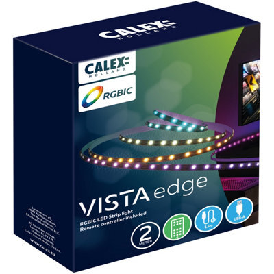 Calex Mains-Powered Led Warm White & Multicolour Strip Light No Ip Rating 100Lm (L)2M - image 1