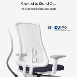 Flexispot Ergonomic Chair With Aesthetics And Craftsmanship Sheer White On Purple - thumbnail 3