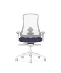 Flexispot Ergonomic Chair With Aesthetics And Craftsmanship Sheer White On Purple