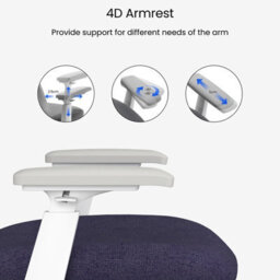 Flexispot Ergonomic Chair With Aesthetics And Craftsmanship Sheer White On Purple - thumbnail 5