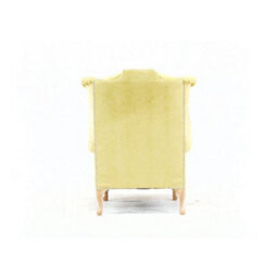 Chesterfield High Back Wing Chair Pimlico Lemon Real Fabric In Queen Anne Style - thumbnail 8