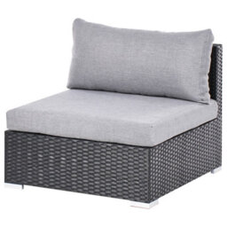 Beliani Garden Corner Sofa With Table 4 Seater Sano Left Hand Pe Rattan Black - thumbnail 8