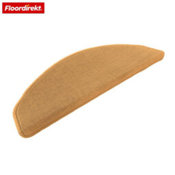 Floordirekt Vienna Self Adhesive Soft High Pile Stair Tread Mat For Indoor Stairs Semicircular Brown 23.5 X 65 Cm - thumbnail 3