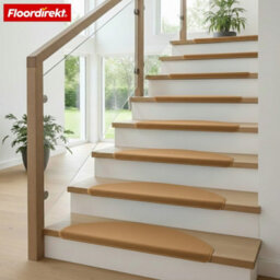 Floordirekt Vienna Self Adhesive Soft High Pile Stair Tread Mat For Indoor Stairs Semicircular Brown 23.5 X 65 Cm - thumbnail 6