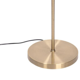 First Choice Lighting Set Of 2 Antique Brass Floor Lamps With Cream Shades - thumbnail 6