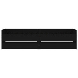 Berkfield Bed Frame With Drawers Without Mattress Black 100X200 Cm - thumbnail 6