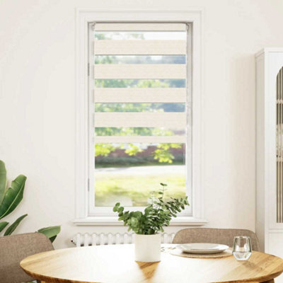 Berkfield Modern Zebra Blind Marble Beige 65X150 Cm Fabric Width 60.9 Cm Polyester - image 1