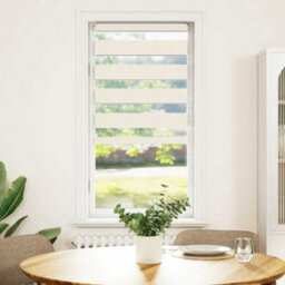 Berkfield Modern Zebra Blind Marble Beige 65X150 Cm Fabric Width 60.9 Cm Polyester - thumbnail 1