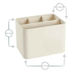 Sink Tidy Storage Unit, Cream, Vintage Organizer - thumbnail 4