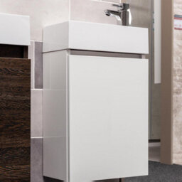 Plum&clay Condense Gloss White Wall Hung Cloakroom Vanity Unit (W)390mm - thumbnail 4