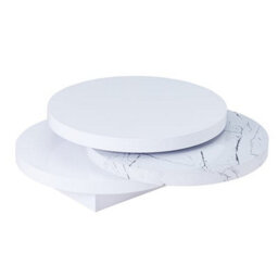 Furniture in Fashion Triplo Round Rotating Coffee Table In Vida Marble Effect - thumbnail 3