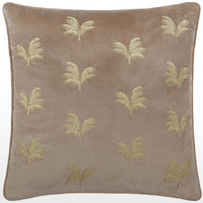Paoletti Guilded Palms Embroidered Polyester Filled Cushion - image 1