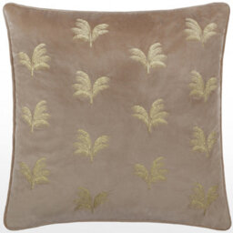 Paoletti Guilded Palms Embroidered Polyester Filled Cushion