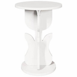 Berkfield Side Table White Solid Pine Wood - thumbnail 5
