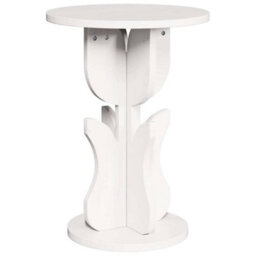 Berkfield Side Table White Solid Pine Wood - thumbnail 7