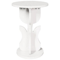 Berkfield Side Table White Solid Pine Wood - thumbnail 6