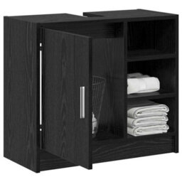 Walplus Sink Cabinet Black Oak 63 X 29 X 55 Cm Engineered Wood - thumbnail 3