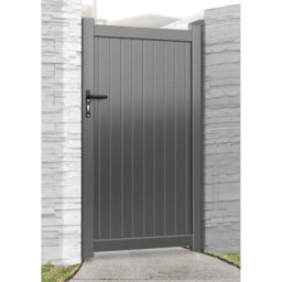 Burbage Iron Craft Harrogate Aluminium Pedestrian Garden Gate 750mm Wide X 1800mm High Grey - thumbnail 1