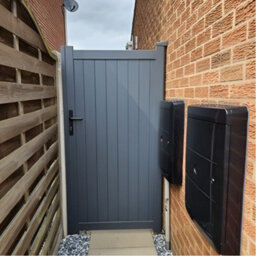 Burbage Iron Craft Harrogate Aluminium Pedestrian Garden Gate 750mm Wide X 1800mm High Grey - thumbnail 4