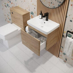 Affine Wall Mounted Bathroom Vanity Unit & Basin Sink Storage Furniture Cabinet 500mm - thumbnail 3