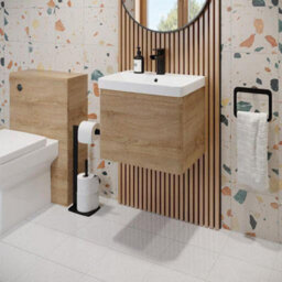 Affine Wall Mounted Bathroom Vanity Unit & Basin Sink Storage Furniture Cabinet 500mm - thumbnail 2