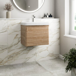 Affine Wall Mounted Bathroom Vanity Unit & Basin Sink Storage Furniture Cabinet 500mm - thumbnail 1