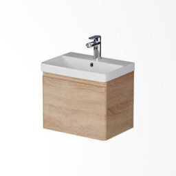Affine Wall Mounted Bathroom Vanity Unit & Basin Sink Storage Furniture Cabinet 500mm - thumbnail 4