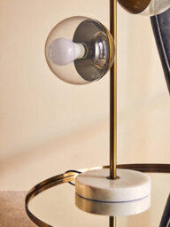 Orsina Handcrafted Two Light Gold Finish Table Lamp, Minimalist Design Bedside Lamp, Versatile Lamp On A Table - thumbnail 7