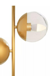 Orsina Handcrafted Two Light Gold Finish Table Lamp, Minimalist Design Bedside Lamp, Versatile Lamp On A Table - thumbnail 5