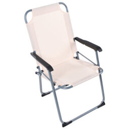 Wyld And Coco Home Beige Folding Garden Chairs Set Of 4 - Powder-Coated Steel Outdoor Patio Furniture - thumbnail 6