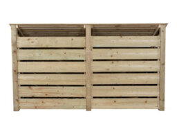 Arbor Garden Solutions Slatted Wooden Log Store W-227Cm, H-126Cm, D-88Cm - Natural (Light Green) Finish - thumbnail 3