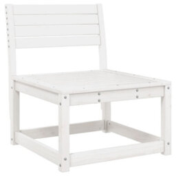Walplus Garden Sofa With Cushions White Solid Wood Pine For Garden, Terrace, Or Patio - 63.5 X 73 X 78 Cm (W X D X H) - thumbnail 4