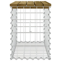 Walplus Garden Bench Gabion Design 63X31.5X42 Cm Impregnated Wood Pine - thumbnail 4