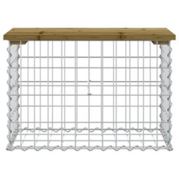 Walplus Garden Bench Gabion Design 63X31.5X42 Cm Impregnated Wood Pine - thumbnail 3