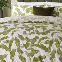 HÖEM Hoem Lauro Printed Reversible Duvet Cover Set, Single, Green - thumbnail 3