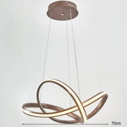 Thehotsale 58W Brown Height Adjustable Dimmable Led Ceiling Hanging Pendant Light With Remote Control - thumbnail 6