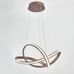 Thehotsale 58W Brown Height Adjustable Dimmable Led Ceiling Hanging Pendant Light With Remote Control