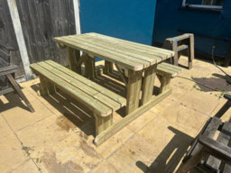 MG Timber Products Premium Walk-In Style Picnic Table - Pub Bench - Excellent Quality Wooden Picnic Bench - 5Ft - thumbnail 9