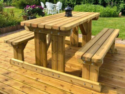 MG Timber Products Premium Walk-In Style Picnic Table - Pub Bench - Excellent Quality Wooden Picnic Bench - 5Ft - thumbnail 6