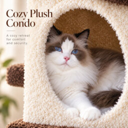 Bingopaw 160Cm Cat Tree Tower With 3 Condos, Crown Perch, Sisal Scratcher & Wide Stable Base - thumbnail 4