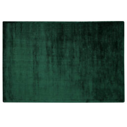 Beliani Rug Gesi Ii Dark Green 160 X 230 Cm Viscose - thumbnail 1