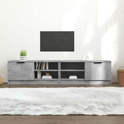Berkfield Tv Cabinets 2 Pcs Concrete Grey 80X35X36.5 Cm Engineered Wood - image 1