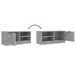 Berkfield Tv Cabinets 2 Pcs Concrete Grey 80X35X36.5 Cm Engineered Wood - thumbnail 9